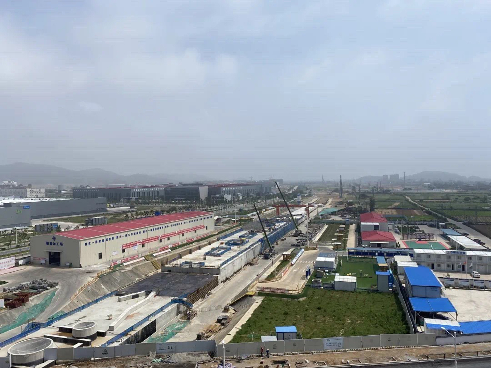 滨海快线项目文岭站主体结构地下一层顺利封顶 滨海快线项目文岭站主体结构地下一层顺利封顶