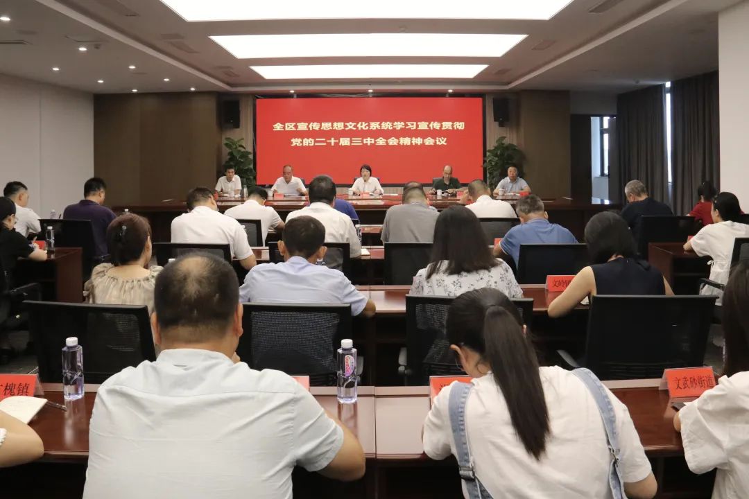 全区宣传思想文化系统学习宣传贯彻党的二十届三中全会精神会议召开 全区宣传思想文化系统学习宣传贯彻党的二十届三中全会精神会议召开